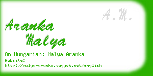 aranka malya business card
